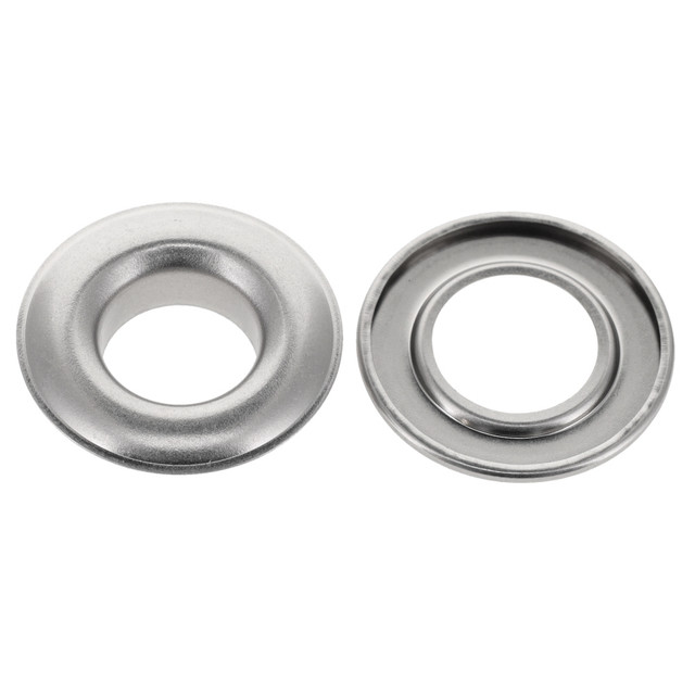 Grommet, Beveled, Nickel Matte, Solid Brass-LL (100 sets per bag), Multiple Sizes