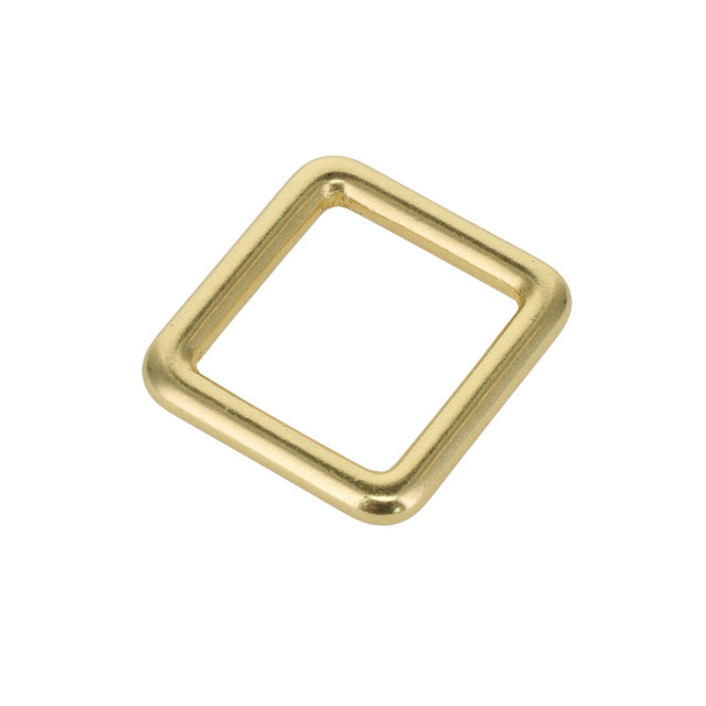 B7101 Natural Brass, Square Ring, Solid Brass-LL, Multiple Sizes