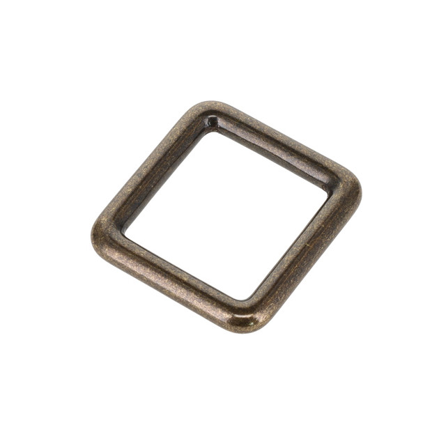 B7101 Antique Brass, Square Ring, Solid Brass-LL, Multiple Sizes