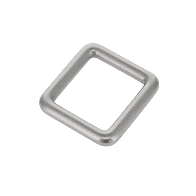 B7101 Nickel Matte, Square Ring, Solid Brass-LL, Multiple Sizes