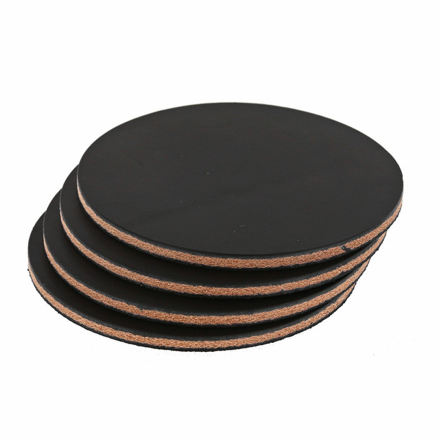 Leather Coasters, Wickett & Craig English Bridle, 3.75" Circle, Black (250pc set)
