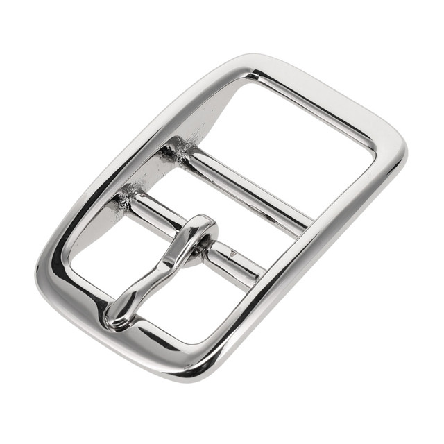 C5384 Nickel Plate, Double Bar Buckle, Solid Brass-LL