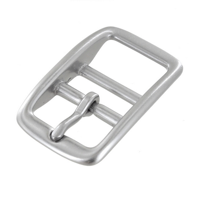 C5384 Nickel Matte, Double Bar Buckle, Solid Brass-LL, Multiple Sizes