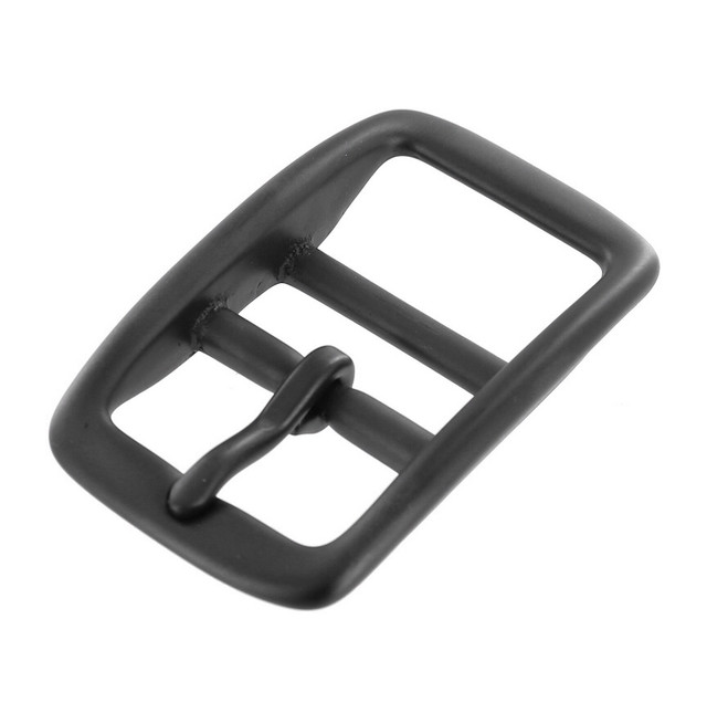 C5384 PVD Black Matte, Double Bar Buckle, Solid Brass-LL, Multiple Sizes