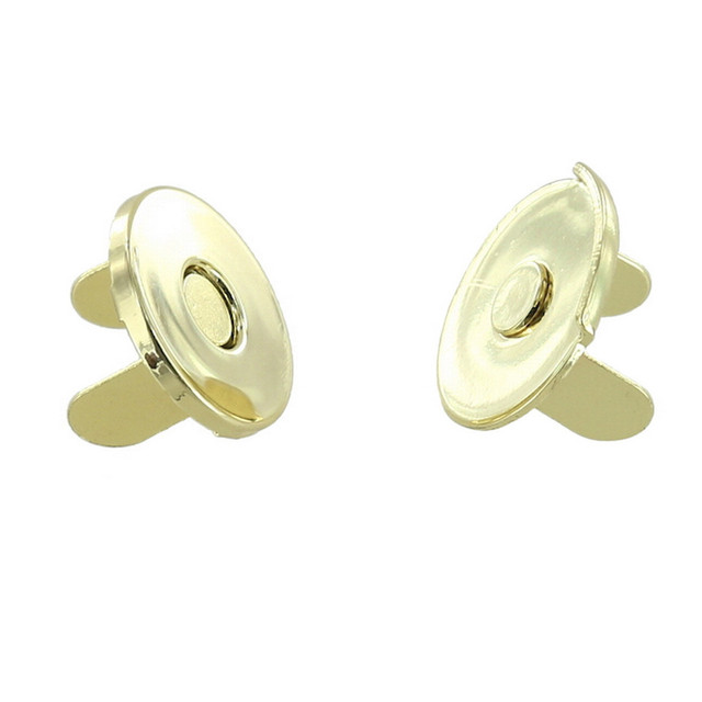 Round Magnetic Snap *w/ Lip*, Natural Brass
