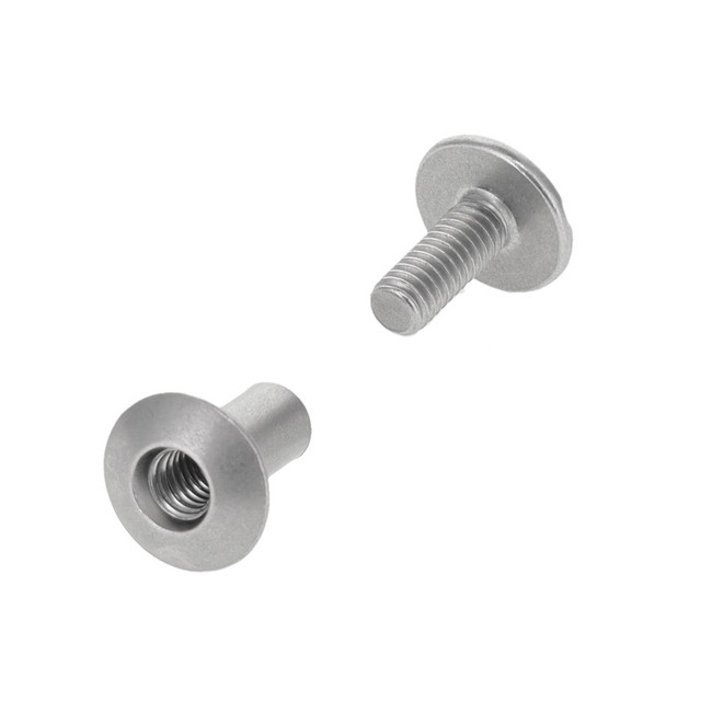 Chicago Screws, Open Hole, Nickel Matte, Solid Brass-LL (50 per bag), Multiple Sizes