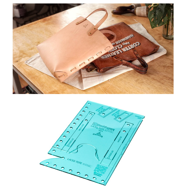 Corter Laced Tote Bag, Acrylic Template