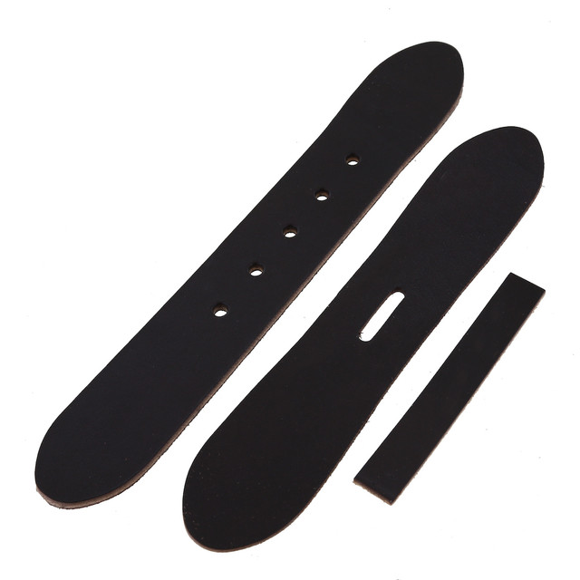 Wickett & Craig English Bridle Leather Belt Tab, Dark Brown, 1-1/4", Multiple Shapes