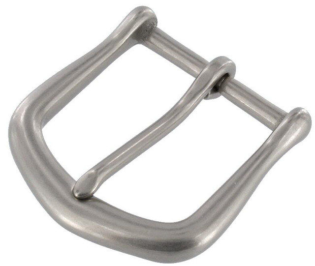 10174 Nickel Matte, Heel Bar Buckle, Solid Brass-LL, Multiple Sizes