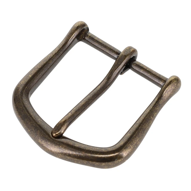 10174 Antique Brass, Heel Bar Buckle, Solid Brass-LL, Multiple Sizes