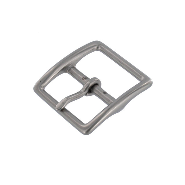 1097 Nickel Matte, Center Bar Buckle, Solid Brass-LL, Multiple Sizes