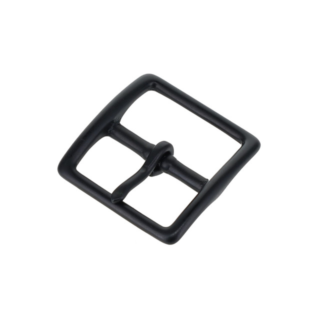 1097 PVD Black Matte, Center Bar Buckle, Solid Brass-LL