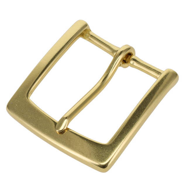 T3465 Natural Brass, Heel Bar Buckle, Solid Brass-LL, Multiple Sizes