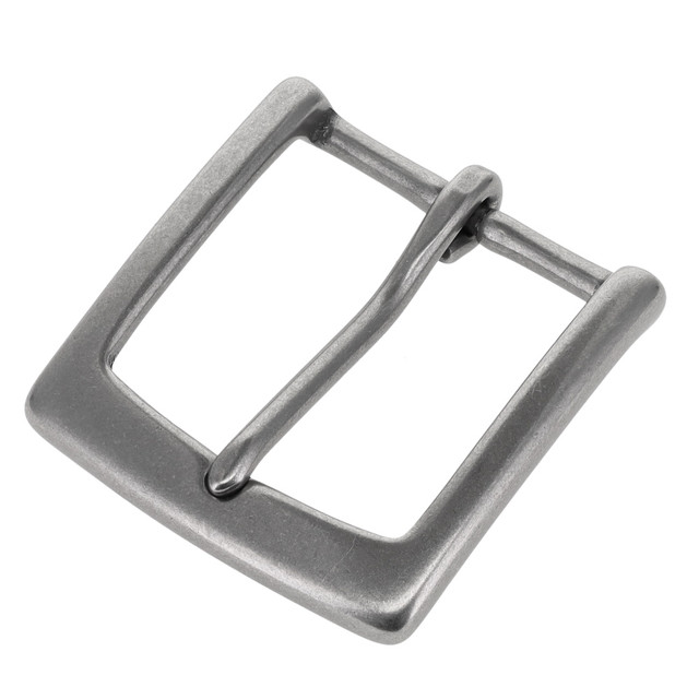 T3465 Nickel Matte, Heel Bar Buckle, Solid Brass-LL, Multiple Sizes
