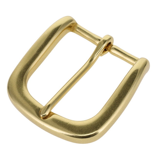 T3139 Natural Brass, Heel Bar Buckle, Solid Brass-LL, Multiple Sizes