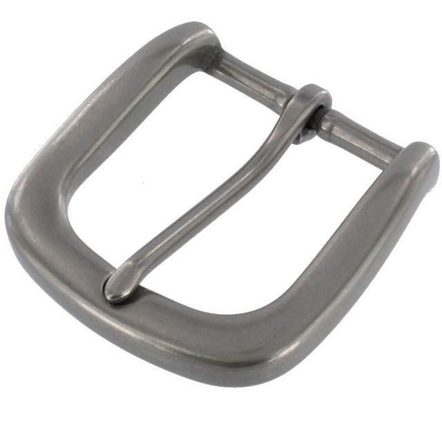 T3139 Nickel Matte, Heel Bar Buckle, Solid Brass-LL, Multiple Sizes