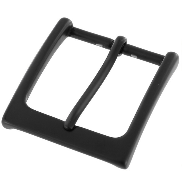 T1002 PVD Black Matte, Heel Bar Buckle, Solid Brass-LL, Multiple Sizes