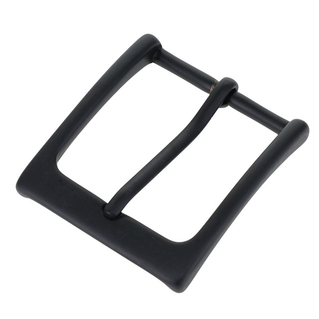 T1002 PVD Black Matte, Heel Bar Buckle, Solid Brass-LL, Multiple Sizes