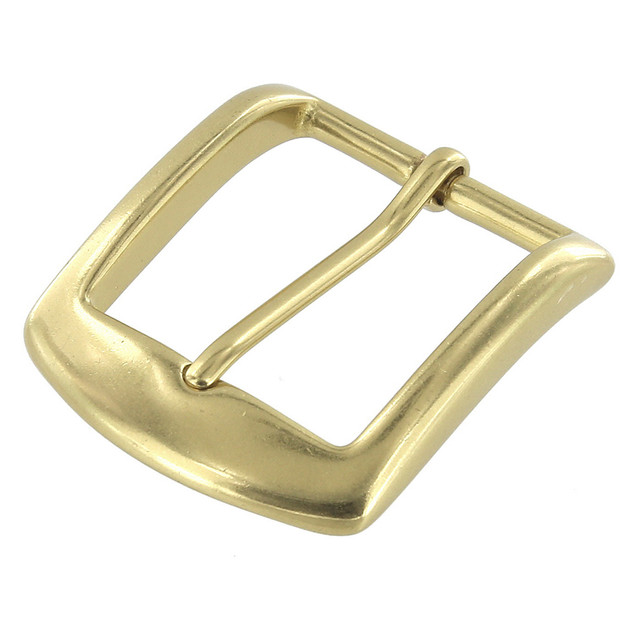 B8504 Natural Brass, Heel Bar Buckle, Solid Brass-LL, Multiple Sizes