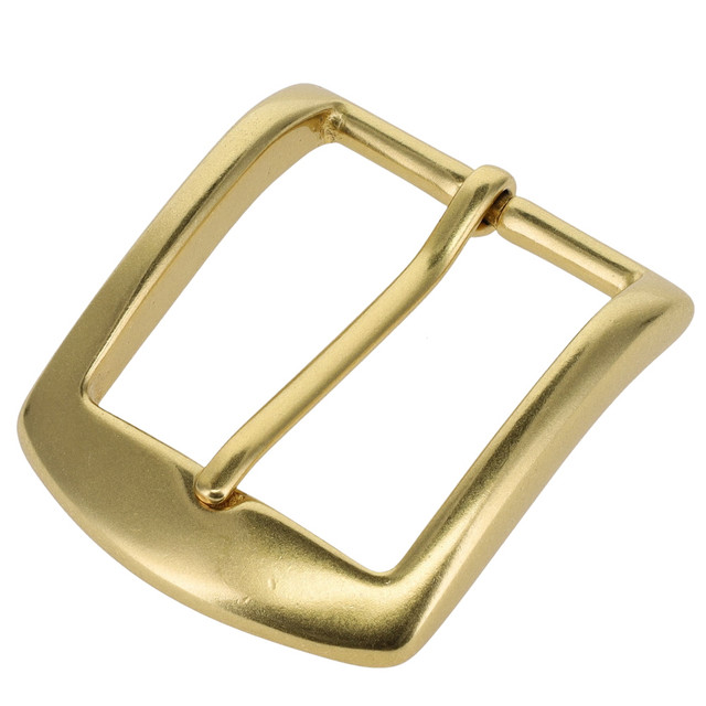B8504 Natural Brass, Heel Bar Buckle, Solid Brass-LL, Multiple Sizes
