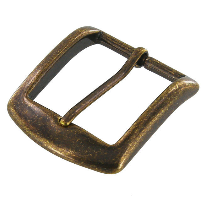 B8504 Antique Brass, Heel Bar Buckle, Solid Brass-LL, Multiple Sizes
