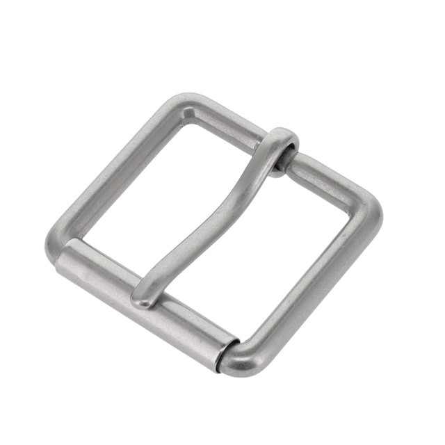 B7100 Nickel Matte, Roller Buckle, Solid Brass-LL, Multiple Sizes