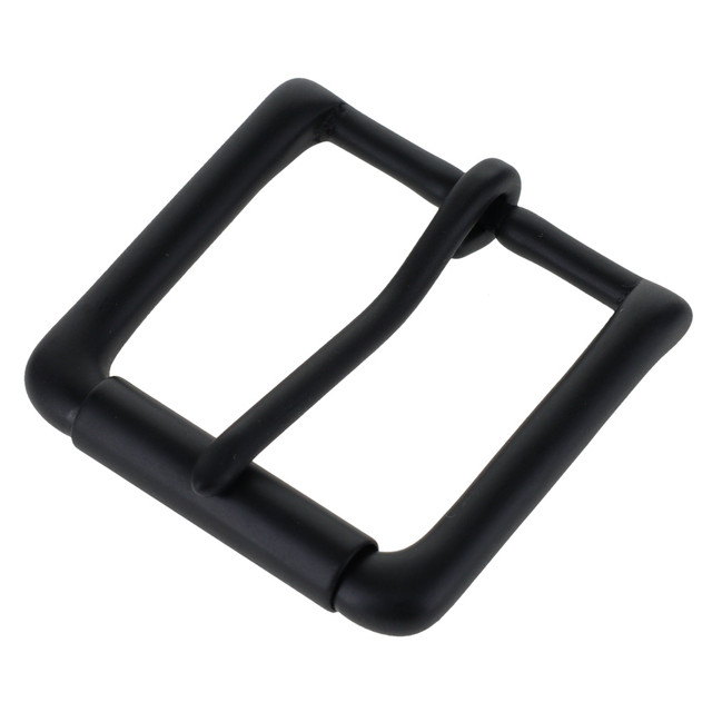 B6231 PVD Black Matte, Roller Heel Bar Buckle, Solid Brass-LL, Multiple Sizes