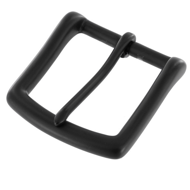 B1049 PVD Black Matte, Heel Bar Buckle, Solid Brass-LL, Multiple Sizes