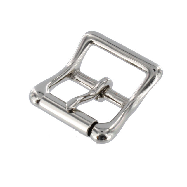 B6226 Nickel Plate, Roller Buckle, Solid Brass-LL, Multiple Sizes