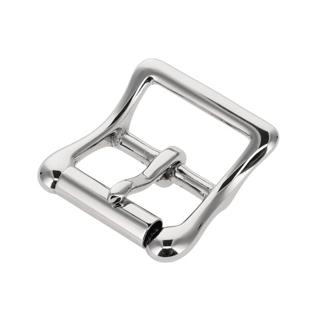 B6226 Nickel Plate, Roller Buckle, Solid Brass-LL