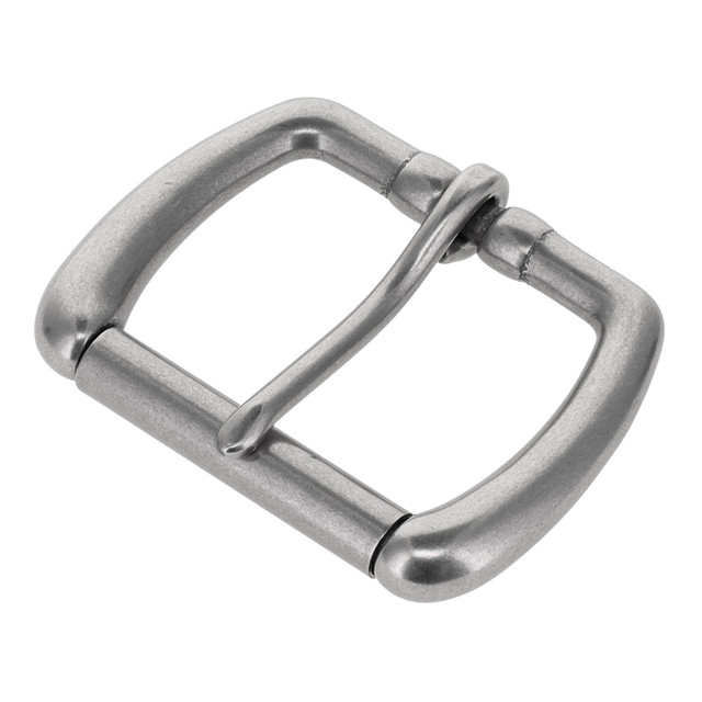 B1187 Nickel Matte, Roller Buckle, Solid Brass-LL, Multiple Sizes