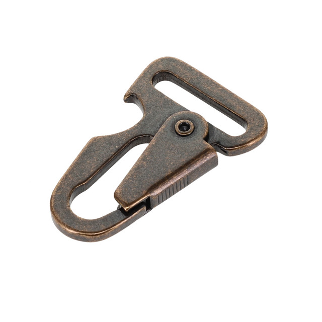 B8777 1" Antique Brass, HK Clip Sling Lever Snap w/ Bottle Opener, Solid Iron