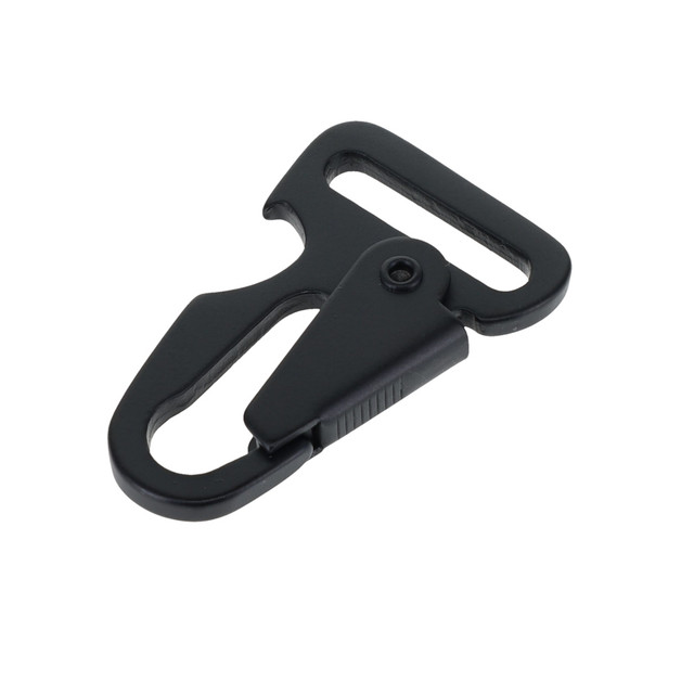 B8777 1" Black Matte, HK Clip Sling Lever Snap w/ Bottle Opener, Solid Iron
