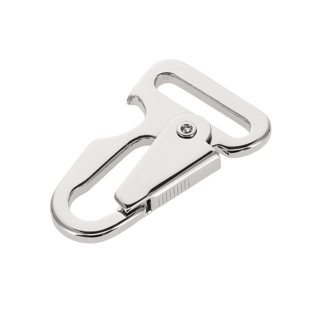 B8777 1" Nickel Plate, HK Clip Sling Lever Snap w/ Bottle Opener, Solid Iron