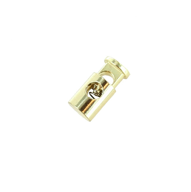 C5538 7/16" Brass Plate, Single Barrel Cord Lock, Zinc
