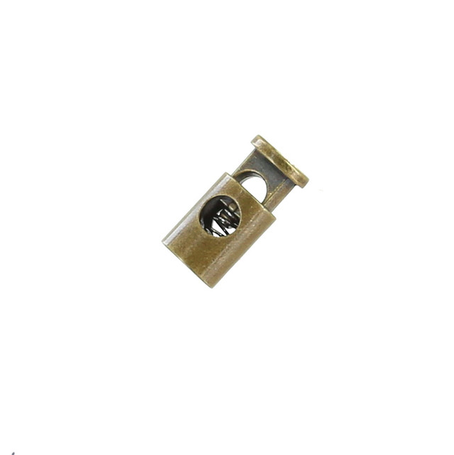 C5538 7/16" Antique Brass, Single Barrel Cord Lock, Zinc