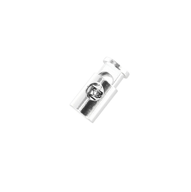 C5538 7/16" Nickel Plate, Single Barrel Cord Lock, Zinc