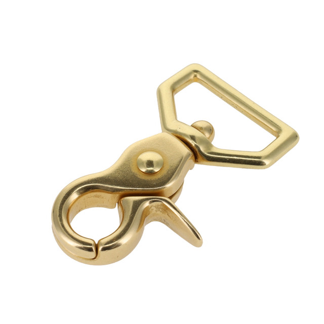 3002A Natural Brass, Swivel Trigger Snap, Solid Brass-LL, Multiple Sizes