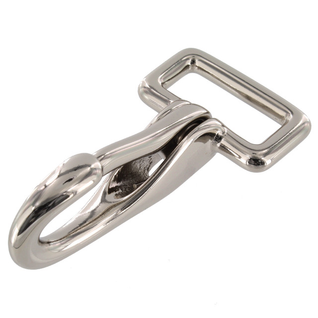 4250 Nickel Plate, Halter Snap, Solid Brass-LL, Multiple Sizes