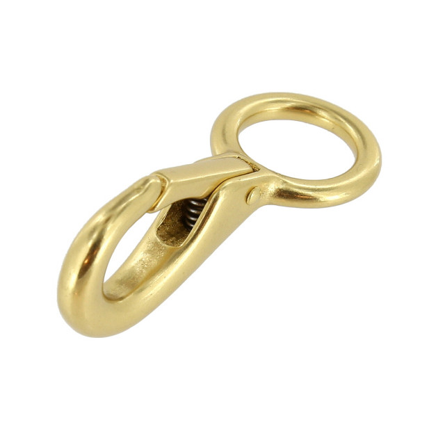 B9585 Natural Brass, Lever Snap, Solid Brass-LL, Multiple Sizes