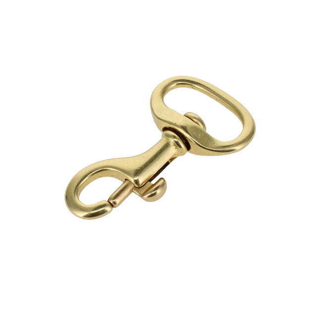 59 Natural Brass, Swivel Bolt Snap, Solid Brass-LL