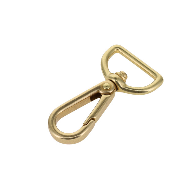 4000N Natural Brass, Swivel Lever Snap, Solid Brass-LL, Multiple Sizes