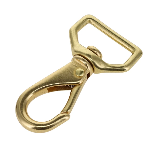 240 Natural Brass, Swivel Lever Snap, Solid Brass-LL