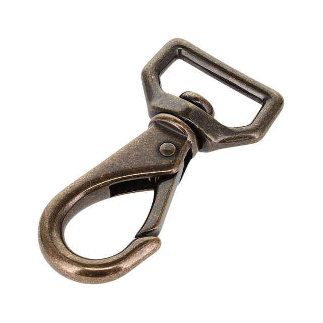 250 Antique Brass, Swivel Lever Snap, Solid Brass-LL, Multiple Sizes