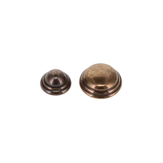 J35 Antique Brass, Foot/Stud, Solid Brass-LL, Multiple Sizes ***Requires the back post B-1414, sold separately***