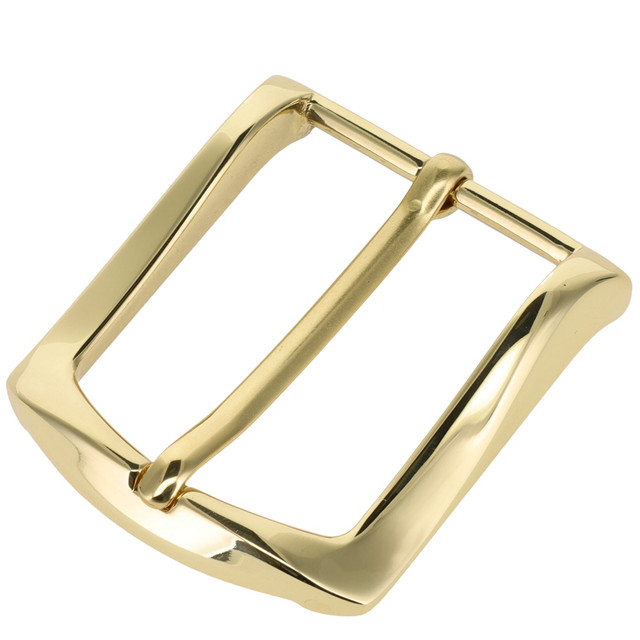 B8989 Polished Brass, Heel Bar Dress Buckle, Solid Brass-LL, Multiple Sizes