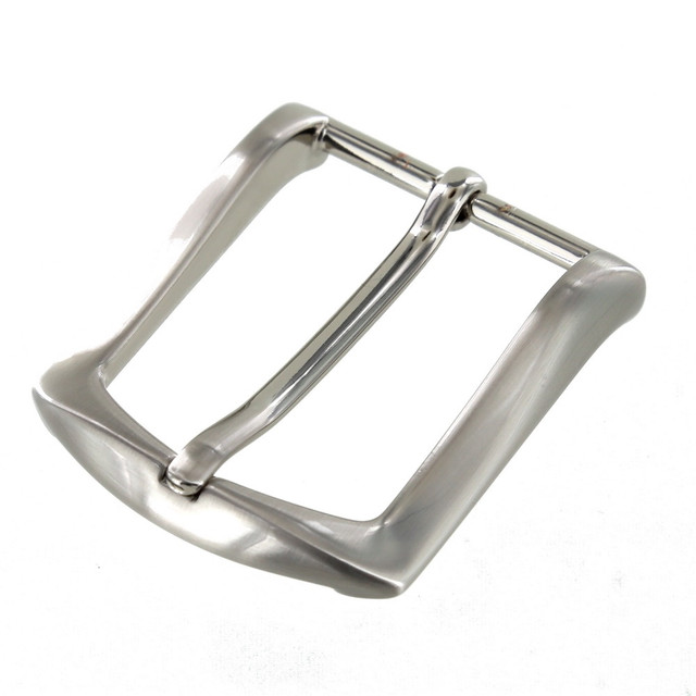B8989 Brushed Nickel, Heel Bar Dress Buckle, Solid Brass-LL, Multiple Sizes