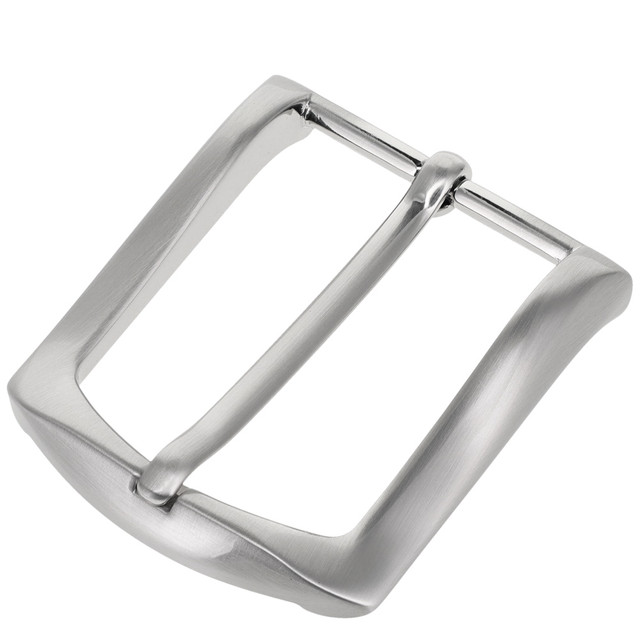 B8989 Brushed Nickel, Heel Bar Dress Buckle, Solid Brass-LL, Multiple Sizes