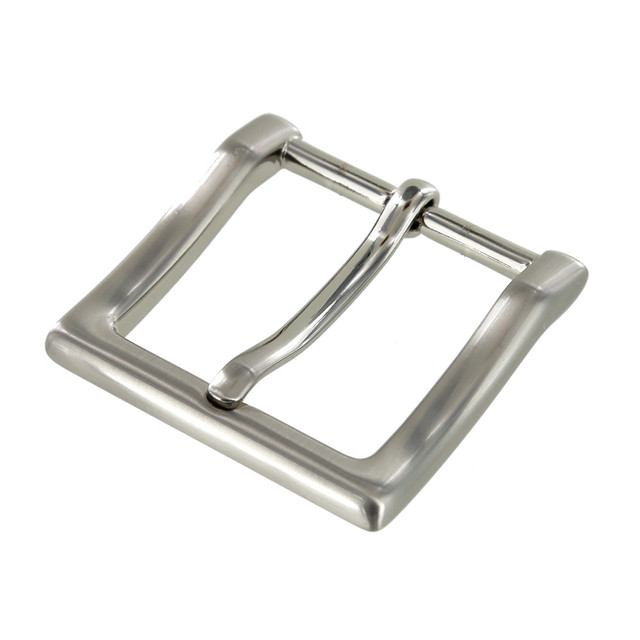 B8790 Brushed Nickel, Heel Bar Dress Buckle, Solid Brass-LL, Multiple Sizes