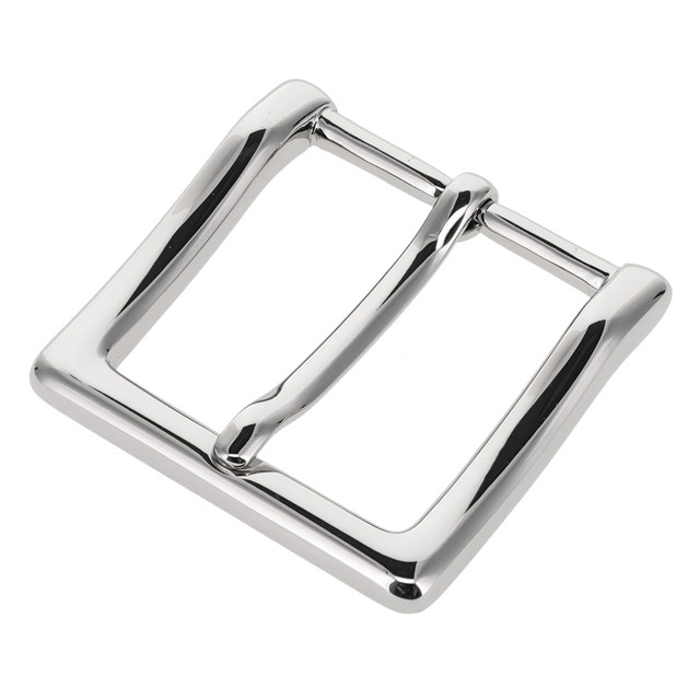B8790 Nickel Plate, Heel Bar Dress Buckle, Solid Brass-LL, Multiple Sizes